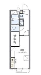 JR横浜線 八王子みなみ野駅 徒歩9分の賃貸アパート 2階1Kの間取り