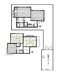 JR中央本線 八王子駅 バス20分 西部会館下車 徒歩6分の賃貸一戸建て 4LDKの間取り