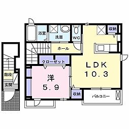 グローヴ4 1LDKの間取図画像