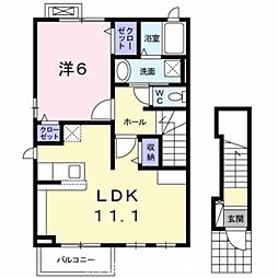 グローヴ9 1LDKの間取図画像