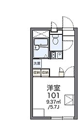 レオパレスT・I 1Kの間取図画像