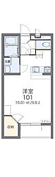 レオパレスコスモスカイ2 1Kの間取図画像