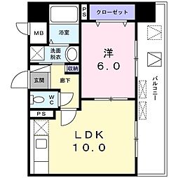 グレイスアベニュー 1LDKの間取図画像