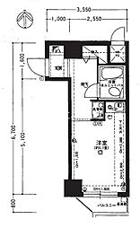 ライオンズマンション八王子第2 ワンルームの間取図画像