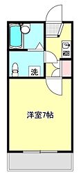 サンフラワー相原 1Kの間取図画像