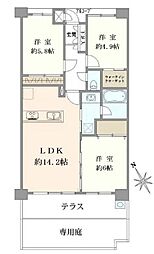 ミオカステーロあざみ野2 3LDKの間取図画像