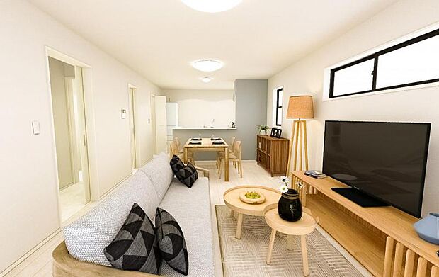 本画像はCGで作成しております。実際に現地に家具は置かれておりません。また、価格に家具は含まれておりません。