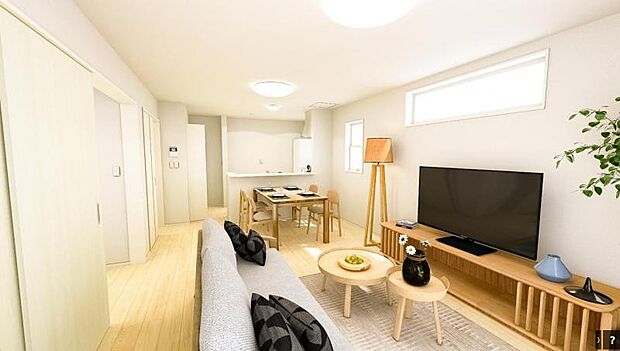 本画像はCGで作成しております。実際に現地に家具は置かれておりません。また、価格に家具は含まれておりません。