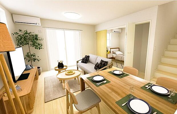 本画像はCGで作成しております。実際に現地に家具は置かれておりません。また、価格に家具は含まれておりません。