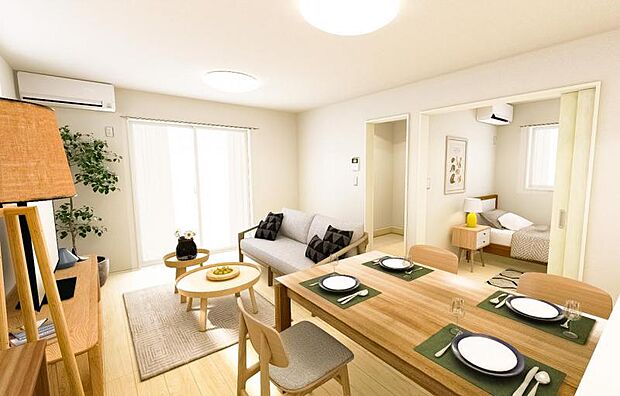 本画像はCGで作成しております。実際に現地に家具は置かれておりません。また、価格に家具は含まれておりません。