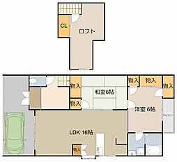 京阪本線 西三荘駅 徒歩4分の賃貸一戸建て 1階2LDKの間取り