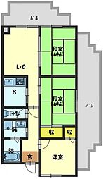 コーポ小林 3階3LDKの間取り
