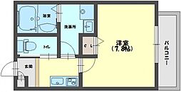 LUCITA大日 1階1Kの間取り