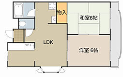 ラジャークラブ01 2LDKの間取図画像