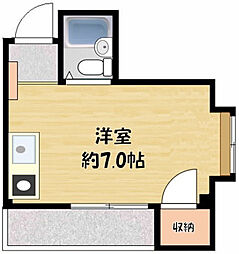 シティプラザ守口 ワンルームの間取図画像