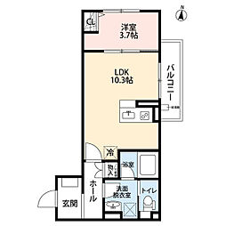 世田谷区祖師谷6丁目マンション 1LDKの間取図画像