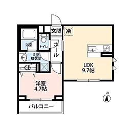 世田谷区祖師谷6丁目マンション 1LDKの間取図画像