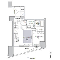 ネベル板橋 1DKの間取図画像