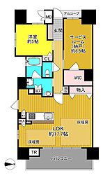 ブランズタワー香里園ロジュマン 1SLDKの間取り