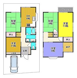 摂津市新在家1丁目 5DKの間取り