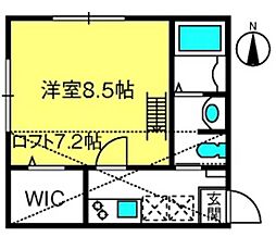 ロフトハウス大宮北 1階1Kの間取り