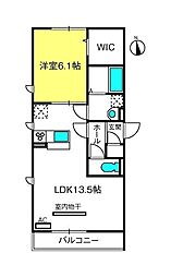 Casa Comfort  A 3階1LDKの間取り