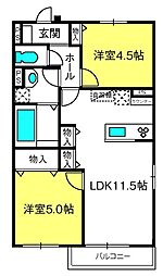 間取図画像 2LDK