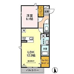 ファルナーズ 1LDKの間取図画像