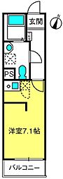 ソレイユ七里 ワンルームの間取図画像