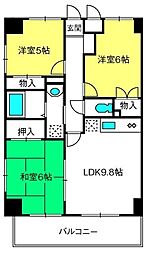 ルナ・エルモッサ 3LDKの間取図画像
