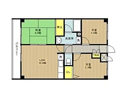 グランパレスイマージュ 3LDKの間取図画像