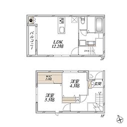 グラン・リビエール 2LDKの間取図画像