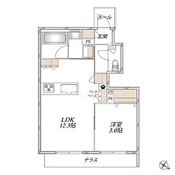 KRH‐I 1LDKの間取図画像