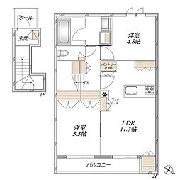 KRH‐I 2LDKの間取図画像