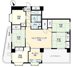 エクセレントハイツ天王町 5LDKの間取図画像