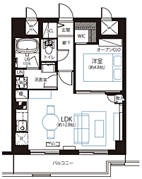 日神パレステージ西池袋 1LDKの間取図画像