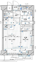 シティインデックス蕨 1LDKの間取図画像