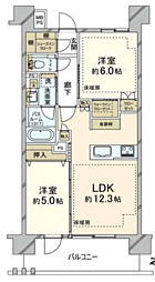 クリオレジデンス川口幸町 2LDKの間取図画像