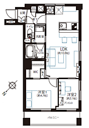 宏和マンション 2LDKの間取図画像