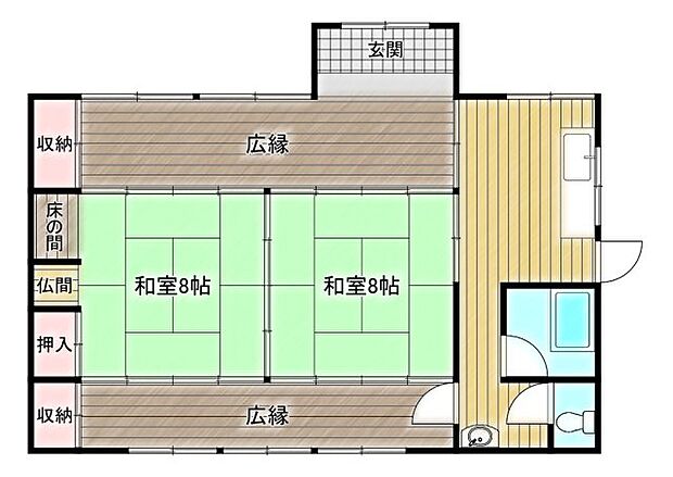 祁答院町上手　戸建(2K)の間取り