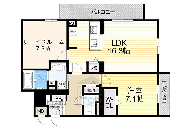 同じ建物の物件間取り写真 - ID:227078204849