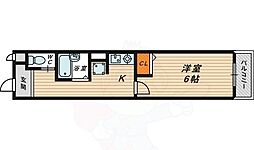 アリエスかまくら 1階1Kの間取り