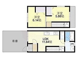 テラスアイビー 1階2LDKの間取り