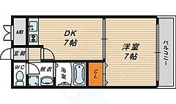 ハイツジョイフル 2階1DKの間取り
