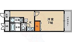 IF都島 6階1Kの間取り
