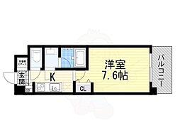 SK RESIDENCES 城北 5階1Kの間取り
