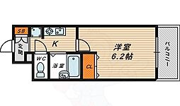エスリード京橋ステーションプラザ 6階1Kの間取り