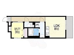 S-MOVE大阪鶴見 1階ワンルームの間取り