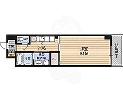 カーザ宮之前 2階1Kの間取り