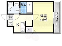 ヴィラナリー鶴見 1階1Kの間取り